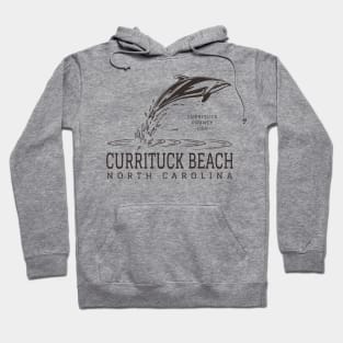 Currituck Beach, NC Summertime Vacationing Dolphin Hoodie